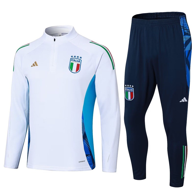 AAA Quality Italy 24/25 Tracksuit - White/Blue